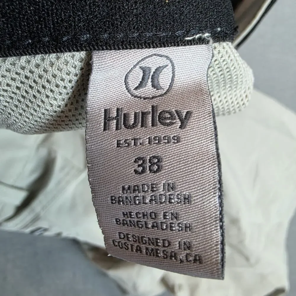 Hurley Phantom Hybrid Shorts Men's Size 38 Gray Performance Stretch Walk Shorts
